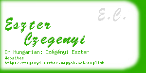 eszter czegenyi business card